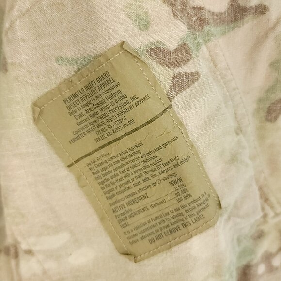 US Military Coat Army Combat Men's Med Long FR Multicam Camo Zip Hook Loop Front - Picture 8 of 11